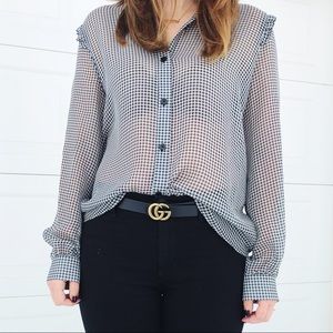 Target Who What Weat Gingham Button Up Blouse